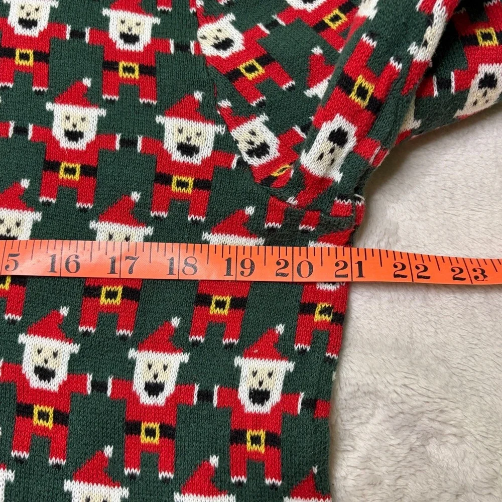 Alex Stevens Christmas Sweater Mens L Long Sleeve Cotton Pullover Santa 8 Bit